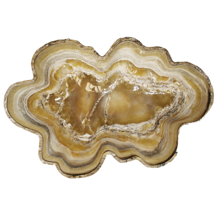 Hand Carved Pearlescent Onyx Bowl