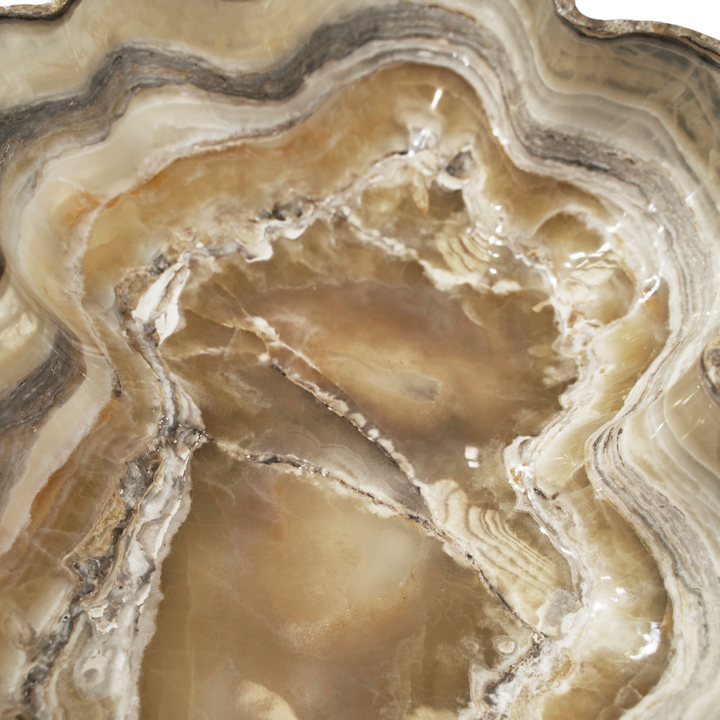 Hand Carved Pearlescent Onyx Bowl