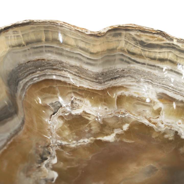 Hand Carved Pearlescent Onyx Bowl