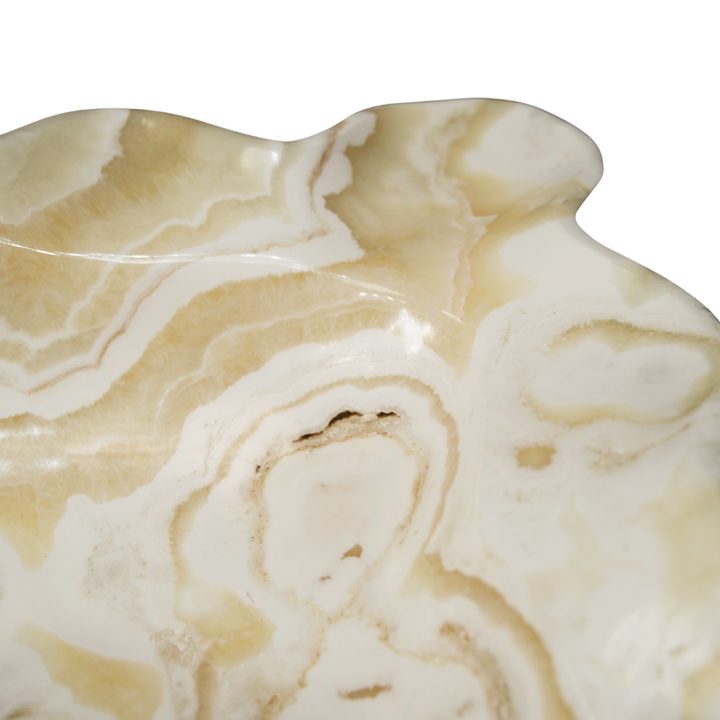 Hand Carved Cloud Onyx Bowl